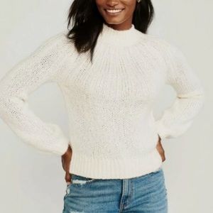 Abercrombie and Fitch Fuzzy Mock Neck Sweater